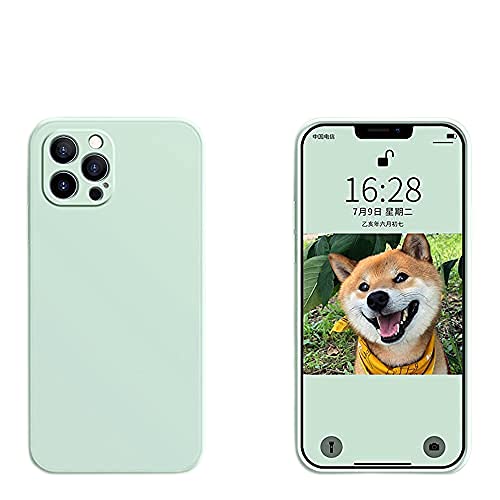Phone Case Square Liquid Silicone Case For iPhone 12 13 11 Pro Max Mini X XR XS Max Shockproof Soft Cover new (Color : Cyan, Material : For iPhone XS)