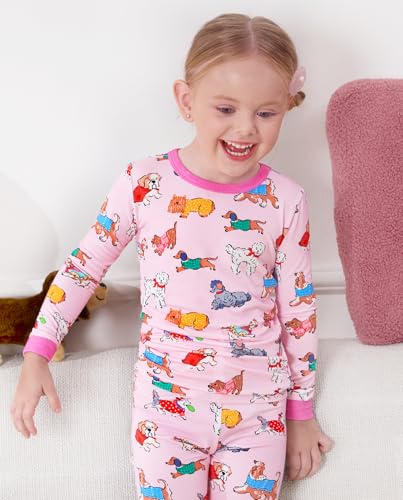 Bamboo Viscose Toddler Girls Kids Pajamas Unicorn Mermaid Pjs Long Sleeve Snug fit 12M-8Y 2pcs Soft Jammies2