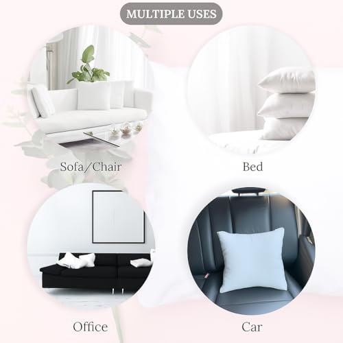 Image of Premium Polyester Fiber Cushion Fillers - Pack of 2 Pcs | 20 x 20 Inches | Burgundy| Sofa Pillow, Cushion for Bed, Pillow for Support