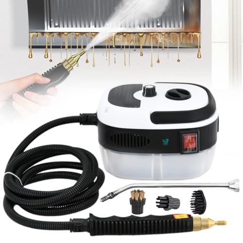 Image of Portable High Pressure Steam Cleaner, 2500W Handheld High-Temperature Pressurized Steam Cleaner, 10s Fast Heat-Up & 6-Level Steamer for Home Kitchen & Car Deep Cleaning (White)