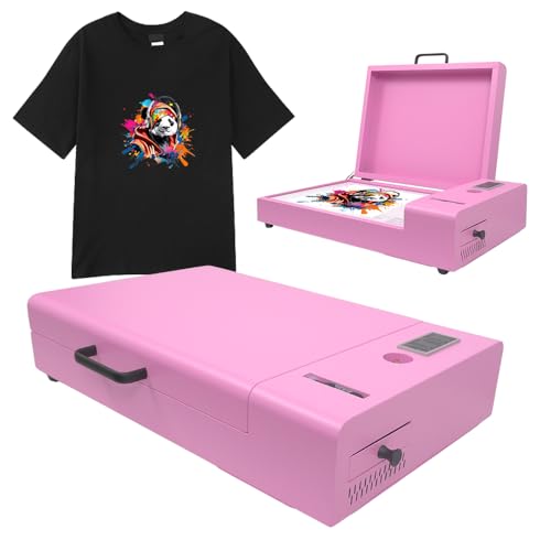 HIXSOP Upgraded DTF Oven, A3 DTF Oven Dryer with Time and Temperature Control for Heat Transfer Printing DTF Power, Curing Transfer Film, Pink