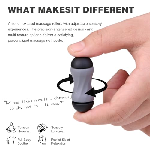 Mini Fidget Spinners for Adults Teens, 2-in-1 Finger Roller with Stress & Anxiety Relief Functions, Stress Relief & Focus Tool for Office, Home (Style 1) - Image 3