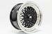 MT13 16x8.0 4x100/4x114.3 20 ET 73.1 CB Black Machined Lip Gold Rivets Wheel by MST