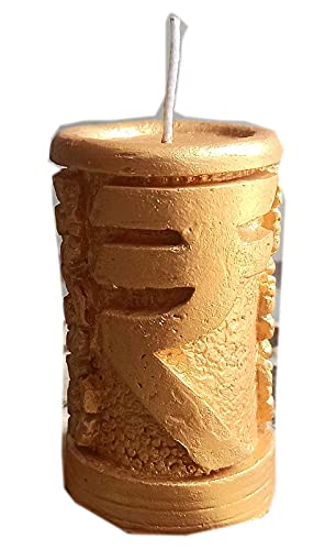 Phobis Golden Rupee Candle/Money Candle Wiccan/Hoodoo Spiritual Candle (Pack of 1)