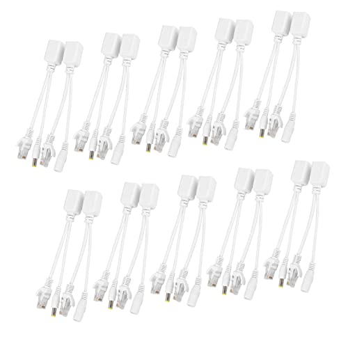 CHICIRIS Cable Power Over Ethernet con núcleo de cobre puro, adaptador inyector divisor POE para fácil instalación de sistema de cámaras IP de seguridad miniatura 3