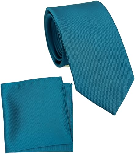 Image of Classic Tie and Pocket Square Set for Men, 3.2-Inch Standard Width