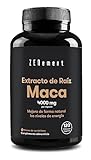 Maca Peruana Extracto de Raíz 4000 mg, Altamente Concentrado, 120 Cápsulas Veganas | Incrementa los niveles de Energía, la Vitalidad, el Rendimiento Atlético y Equilibrio Hormonal | Zenement