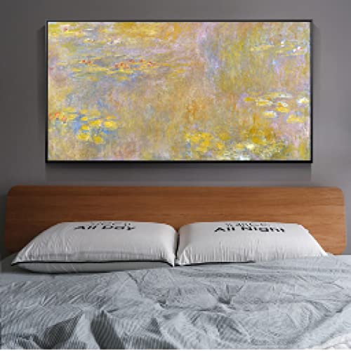Impressions sur toile Claude Monet Nymphéas, art mural haut de gamme fleurs - 3