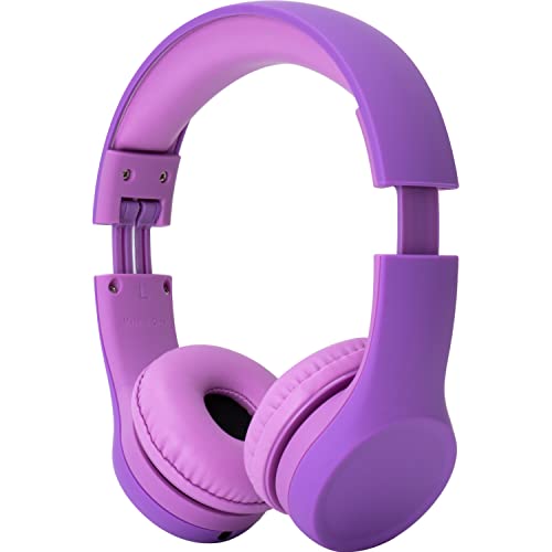 Image of Snug Play+ Kids Headphones - Volume Limited 93dB for Safe Listening - Foldable, Durable Headphones for Toddlers, Boys & Girls - Tangle-Free Cord - Ideal for Travel, School, Tablets - Purple