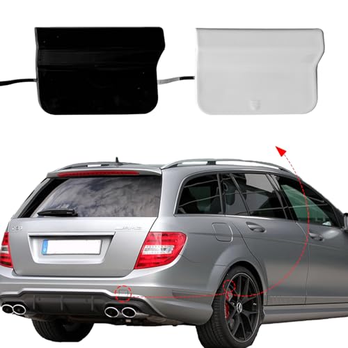 CABOHON Rear Bumper Tow Hook Cover for Mercedes Benz C Class W204 FL AMG Line Sedan Coupe C180 C250 C300 C350 C63 2011 2012 2013 2014 Towing Hook Eye Cap 2048856223 (Black)