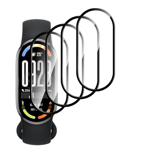 【4枚セット】For Xiaomi Smart Band 10 フィルム PET複合材 炭素繊維 高透過率 高感度タッチ 指紋防止 衝撃吸収 自動吸着 気泡防止 Xiaomi Smart Band 10 用 保護フィルム