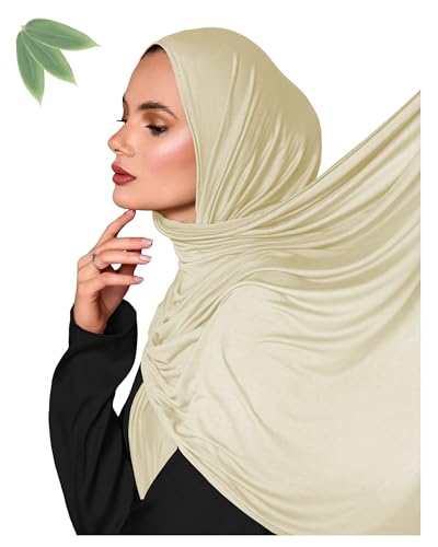NAJD - Viscose Jersey Hijab, Stretchy, Breathable Scarf, Head Wrap, Moisture-Wicking, Ideal for Long Wear.