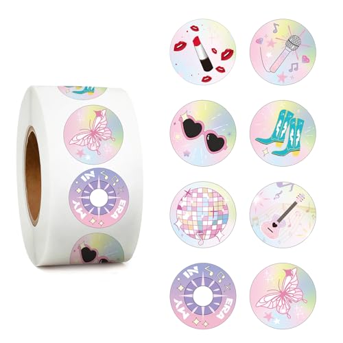 1000Pcs Era Music Stickers Pop Singer Stickers for Water Bottles & Laptop Music Party FavorsSticker for Water Bottle Piano Guitar Skateboard Scrapbooking Gifts for Kids Adults