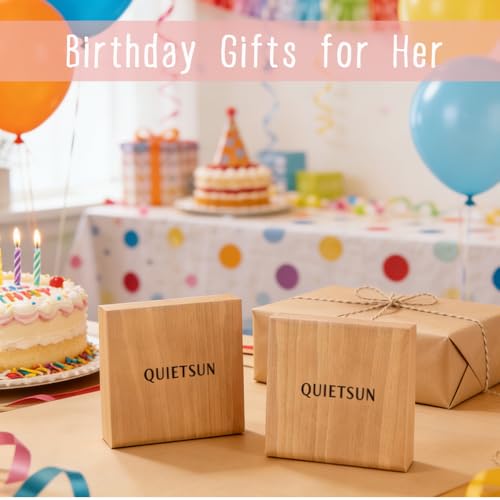 Image of Quietsun Trendy Gifts for Her-Positive /Love /Joy Natural Crystal Bracelets for Girls /Teens /Adults-Adjustable /Handmade-Gift Box Packing