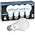 GREAT EAGLE LIGHTING CORPORATION A19 LED Light Bulb, 6W (40W Equivalent), UL Listed, 3000K (Soft White), 450 Lumens, Non-dimmable, Standard Replacement (4 Pack)
