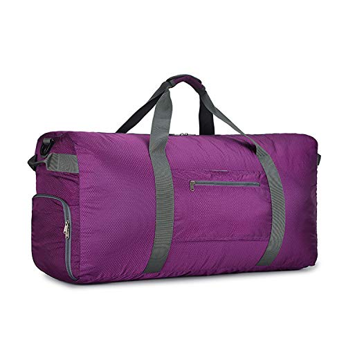 Kundeli 120L Extra Large Travel Duffel Bag, Lightweight Packable Luggage Duffle Bag for Men Women, Waterproof Camping Bags 6 Color Choices (Purple)