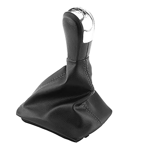 ZASCHMOY 5 Speed Car Gear Shift Knob Gaiter Boot Kit for 2004-2012 with Plastic Gear Stick and PU Leather Gaiter for Comfortable Driving