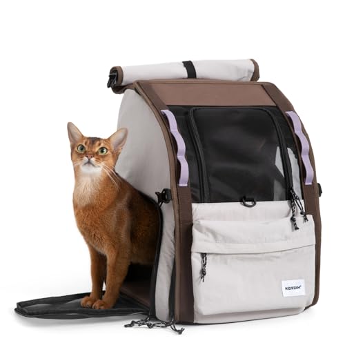 ETIAL Pet Carrier Backpack for Cats and Small Dogs, Bubble Backpack with Front Expandable Lounge, Airline Approved Comfortable Ventilated Travel Carrier for Pets Up to 18lbs (Light Grey) - image 8