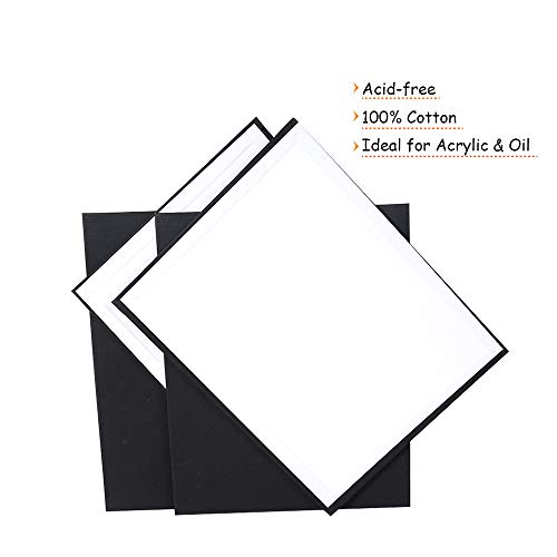 CONDA Black Canvases for Painting, Canvas Panels 8x10 inch, Pack of 14, 100% Cotton Acid-Free, 8 oz Gesso-Primed, Art Boards for Oil & Acrylic Painting by conda - Image 4