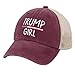 Sparkmuse Trump Girl Hats for Mens Baseball Caps Funny Washed Workout hat Cotton Deep Rose