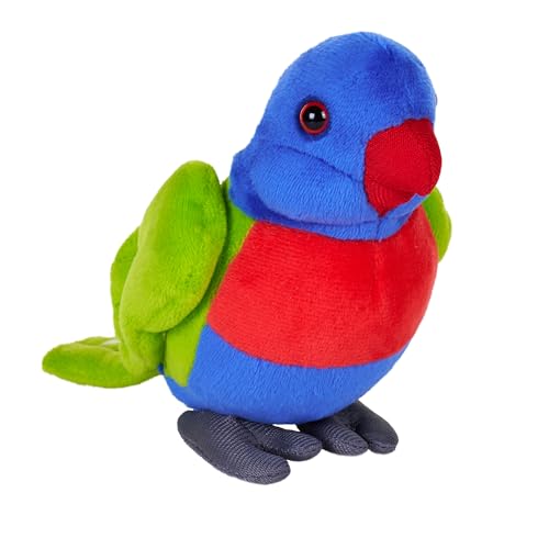 Wild Republic Pocketkins Eco Lorikeet, Peluche, 12 cm, Juguete de Peluche, Hecho de Materiales Reciclados, Ecológico