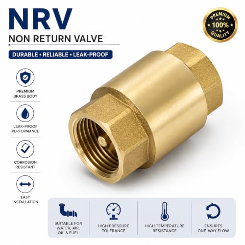 Image of AMAZOR Brass NRV 1 /2 Inch (Non Return Valve 1 /2 Inch)