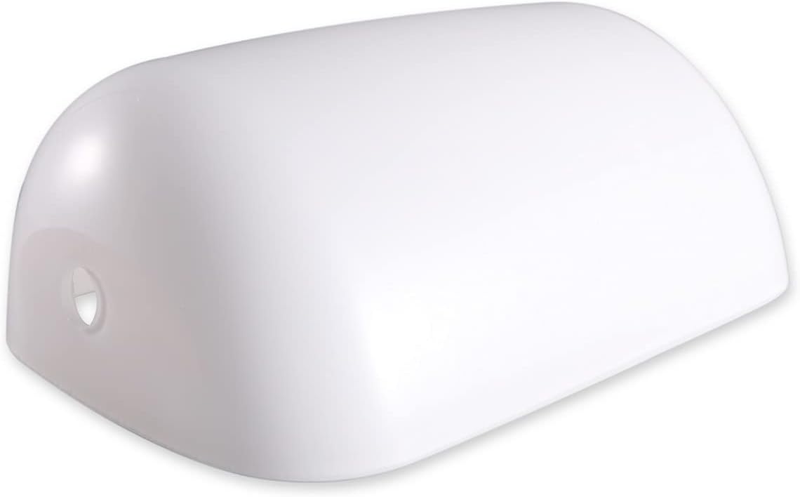 Bankers Glass Lamp Shade，Lamp Shade Cover Replacement，Bankers Desk Lamp Shade Replacement（WHITE Color）