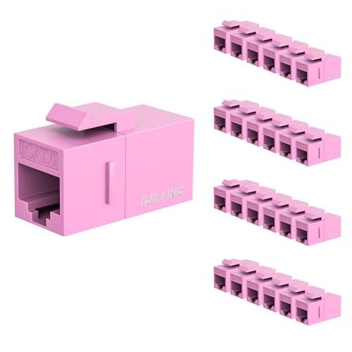Coupleur Keystone Cat6 iwillink rose en lot de 25 connecteurs femelles RJ45