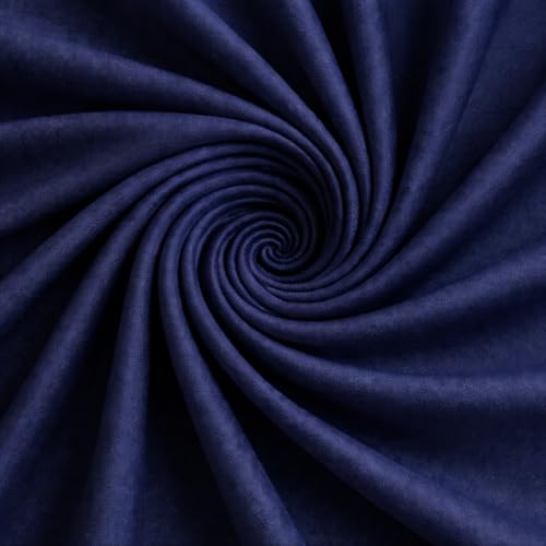 Image of Blue Strip Polycotton Bedsheet, Double 90x100 (Navy Blue) | Hotel Quality | Soft, Breathable & Colourfast | Wrinkle Resistant | Machine Washable | Pillow Covers Included