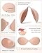 MITALOO Seamless Adhesive Bra Sticky Strapless Invisible Push up Bras Silicone Backless Nipple Cover for Women Beige Black