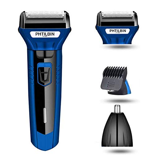 CXZC Afeitadora Eléctrica, Maquinilla De Afeitar para Hombres 3 En 1 / Cortadora De Pelo/Recortadora De Pelo Nasal, Recargable por USB, Maquinilla De Afeitar Inalámbrica Cover
