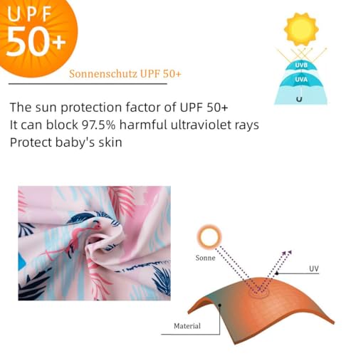 Image of UMELOK Baby Girl Swimsuit Infant Rash Guard Swimwear Bathing Suit