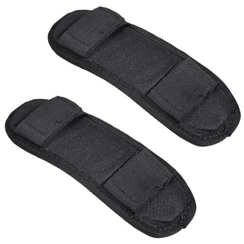 2 Pack Black Shoulder Strap Pad, Breathable & Lightweight Removable Luggage Bags Shoulder Strap Pads Comfortable & Adjustable Fastener Cushions for Shoulder Bags