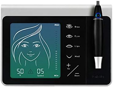 Permanent Makeup Eyebrow Tattoo machine With Digital Control Panel Micropigmentation Device Eye Brow Lip Rotary Pen NA-02 with 50 pcs tattoo needles