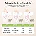 3-Pack Organic Swaddles for Newborns, Baby Sleep Sacks 0-3 Months - Baby Swaddle Wrap, Newborn Wearable Blanket, Infant Sleep Sack for Girls, Boys, Soft & Snug, Large Hook & Loop Closure (Ripple)