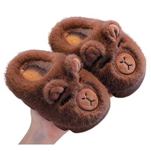 Pantoufles capybara pour filles : chaussons d'hiver doux et chauds