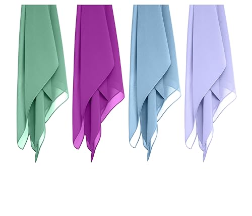 Image of Premium Georgette Hijab for Girls & Women | Lightweight and Breathable | Combo Pack of 4 | 180 cm x 70 cm