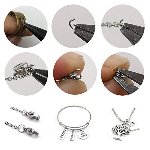 500 pcs Stainless Steel Split Rings Jump Rings Connector Rings for Jewelry Making Necklaces Bracelet Earrings Keychain DIY Craft (12609-8mm)