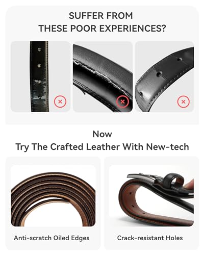 CHAOREN Mens Belts Leather for Gift Men - 1.25" Mens Dress Belts Casual for Jeans Shoes4