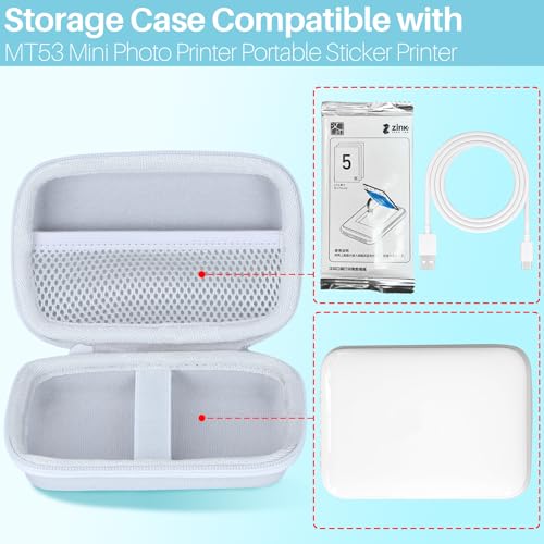 Image of Lebakort Storage Case Compatible with MT53 Mini Photo Printer Portable Sticker Printer