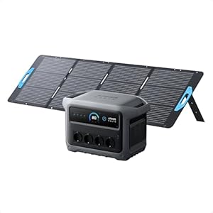 Anker SOLIX C1000 Gen 2 Tragbare Powerstation mit 200W Solarpanel, 2.000W (Spitzenleistung 3.000W) Solargenerator, vollständige Aufladung in 49 Minuten, 1.024Wh LiFePO₄-Akku für Notstrom