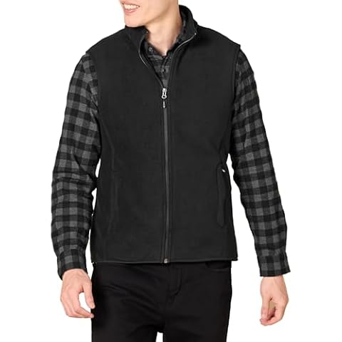 Amazon Essentials Men's Full-Zip Polar Fleece Vest Cover