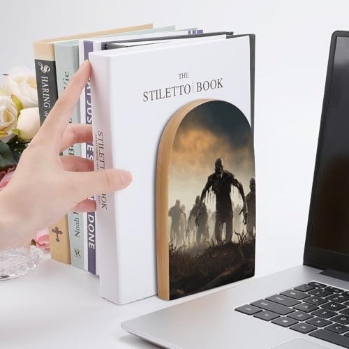 Serre-livres réglable grand format en bois à capacité extensible - 7