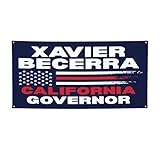2x4 Ft Xavier Becerra for Ca California Governor Banner Sign California 2026 Election Flags for Outside Heavy Duty House Lawn Porch Yard Signs