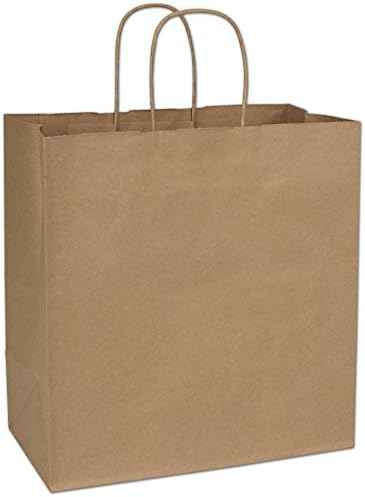 EGPChecks Kraft Paper Shoppers 13 x 7 x 13