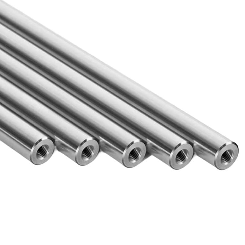 2 ejes lineales cromados con extremos roscados: OD8-25 mm, longitud: 100-1000 mm, varillas de tierra de precisión con agujeros de rosca M4-M8 (OD12 mm (M6 x 12 mm), 150 mm