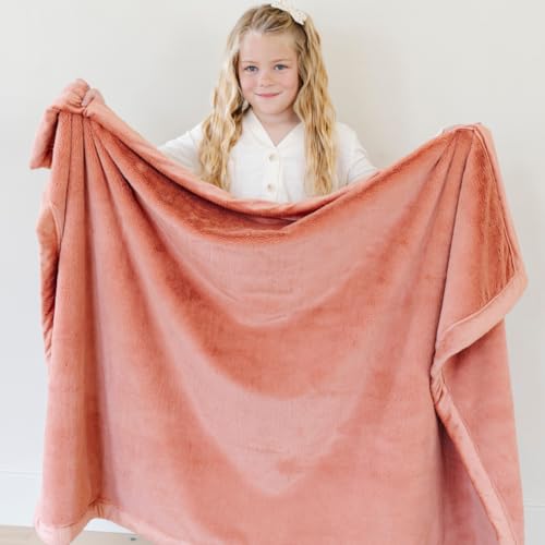 Image of Saranoni Luxury Lush Kids Blanket | Ultra-Soft & Cozy Plush Comfy Blankets for Kids & Teens | Clay - 40” x 60”