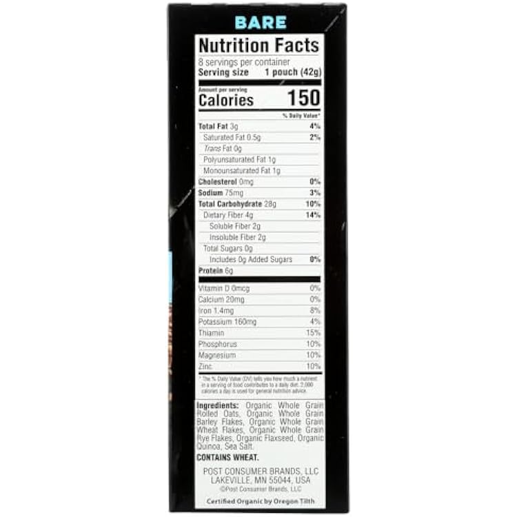 Better Oats - Better Oats Bare, 8 Pouches (6x11.8 OZ)