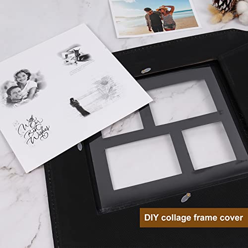 Recutms Photo Album 4X6 600 Photos Black Pages Large Capacity Leather Cover Wedding Family Photo Albums Holds 600 Horizontal And Vertical Photos (Black) #TOP2