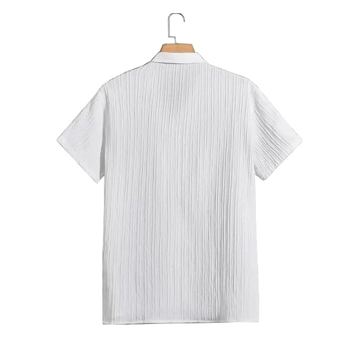 Image of Boys Regular Fit Solid Casual Shirt with Spread Collar - Comfortable Shirts